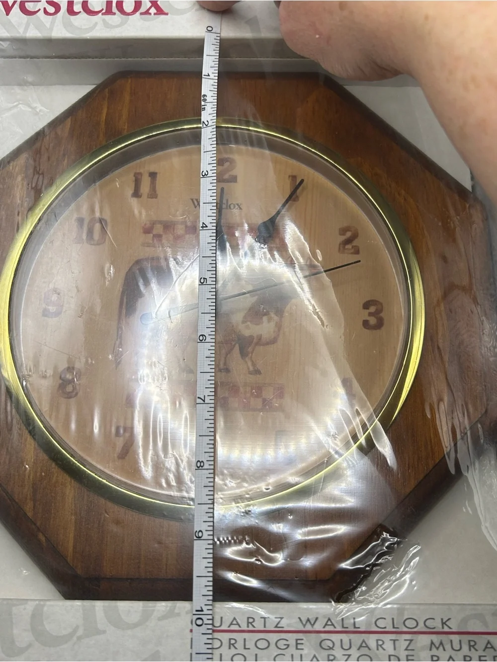 Vintage 90’s Westclox Quartz Wall Clock Country, Farm, Cow New Sealed